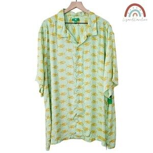 New! Men's Button Down Fish Fisherman Soft Lightweight Modal Short Sleeve Shirt